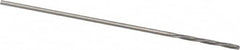 Magafor - 0.6706mm Solid Carbide 4 Flute Chucking Reamer - Spiral Flute, 0.0264" Straight Shank, 9/32" Flute Length, 1-5/16" OAL - A1 Tooling