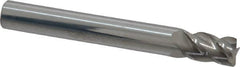 Accupro - 1/4", 4 Flute, Single End, Solid Carbide, 0.015" Corner Radius End Mill - 2" OAL, 40° Helix, Right Hand Flute, 3/8" LOC, Right Hand Cut - A1 Tooling