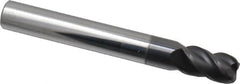 Accupro - 1/4", 4 Flute, Single End, Solid Carbide, 0.045" Corner Radius End Mill - 2" OAL, 40° Helix, Right Hand Flute, 3/8" LOC, Right Hand Cut - A1 Tooling