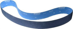 Norton - 2-1/2" Wide x 60" OAL, 80 Grit, Zirconia Alumina Abrasive Belt - Zirconia Alumina, Medium, Coated, X Weighted Cloth Backing, Series R823 - A1 Tooling