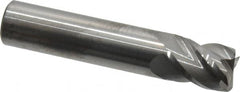 Accupro - 1/2", 4 Flute, Single End, Solid Carbide, 0.015" Corner Radius End Mill - 2-1/2" OAL, 40° Helix, Right Hand Flute, 5/8" LOC, Right Hand Cut - A1 Tooling