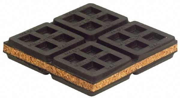 Mason Ind. - 18" Long x 18" Wide x 3/4" Thick, Rubber & Cork, Machinery Leveling Pad & Mat - A1 Tooling