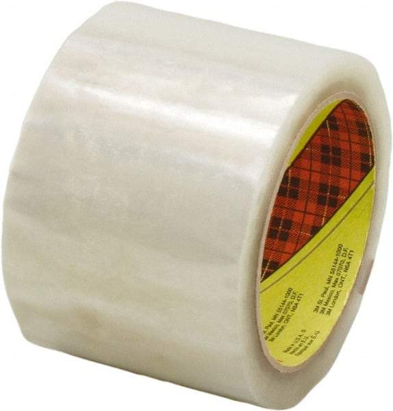 3M - 72mm x 914m Clear Rubber Adhesive Sealing Tape - Polypropylene Film Backing, 1.9 mil Thick, 22 Lb Tensile Strength, Series 371 - A1 Tooling