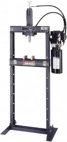 Dake - 10 Ton Hydraulic Shop Press - 10 Inch Stroke, 1 HP, Single Phase - A1 Tooling