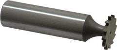 Whitney Tool Co. - 5/8" Diam x 1/16" Face Width, Cobalt, 12 Teeth, Shank Connection Woodruff Keyseat Cutter - Uncoated, 2-1/16" OAL x 1/2" Shank, Straight Teeth - A1 Tooling