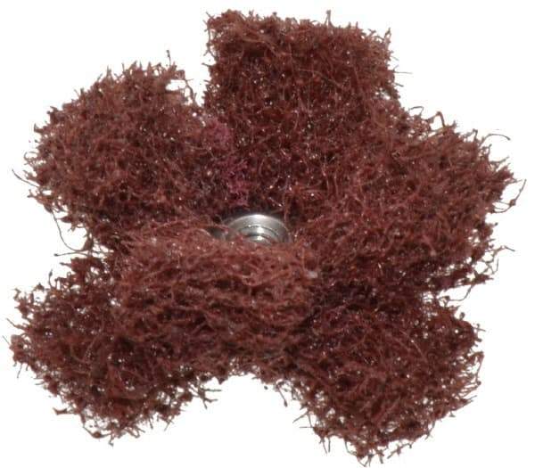 Merit Abrasives - 1-1/2" Diam Medium Density Cross Buff - 2 Plys, 8-32 Thread, Medium Grade, 23,000 Max RPM - A1 Tooling