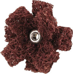 Merit Abrasives - 1-1/2" Diam Medium Density Cross Buff - 2 Plys, 8-32 Thread, Coarse Grade, 23,000 Max RPM - A1 Tooling