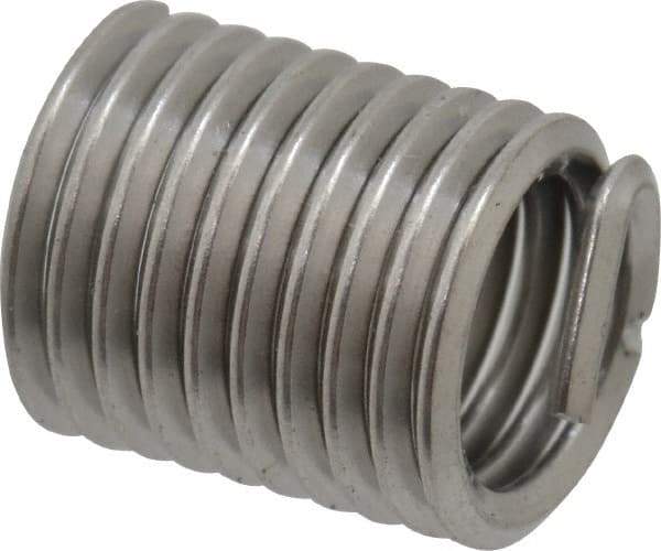 Recoil - M4x0.70 Metric Coarse, 12mm OAL, Free Running Helical Insert - 14-1/2 Free Coils, Tanged, 304 Stainless Steel, Bright Finish, 3D Insert Length - A1 Tooling