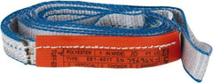 Lift-All - 10' Long x 1" Wide, 1,600 Lb Vertical Capacity, 1 Ply, Polyester Web Sling - 1,250 Lb Choker Capacity, Silver (Color) - A1 Tooling