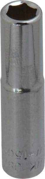 Blackhawk by Proto - 9/32", 1/4" Drive, Deep Hand Socket - 6 Points, 2" OAL, Chrome Finish - A1 Tooling