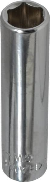 Blackhawk by Proto - 1/4" Drive, Deep Hand Socket - 6 Points, 1-15/16" OAL, Chrome Finish - A1 Tooling