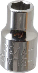 Blackhawk by Proto - 7/32", 1/4" Drive, Standard Hand Socket - 6 Points, 1" OAL, Chrome Finish - A1 Tooling