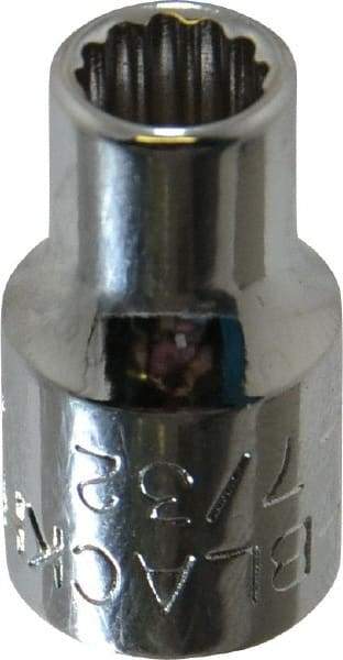 Blackhawk by Proto - 7/32", 1/4" Drive, Standard Hand Socket - 12 Points, 1" OAL, Chrome Finish - A1 Tooling