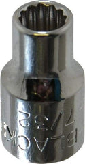 Blackhawk by Proto - 7/32", 1/4" Drive, Standard Hand Socket - 12 Points, 1" OAL, Chrome Finish - A1 Tooling