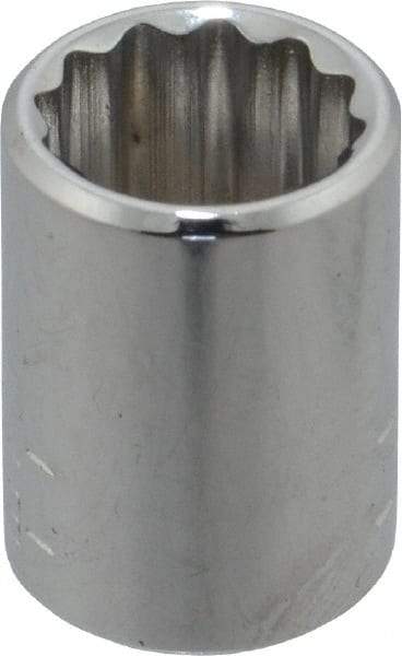 Blackhawk by Proto - 7/16", 1/4" Drive, Standard Hand Socket - 12 Points, 1" OAL, Chrome Finish - A1 Tooling