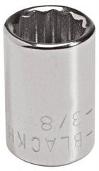 Blackhawk by Proto - 1/4" Drive, Standard Hand Socket - 12 Points, 7/8" OAL, Chrome Finish - A1 Tooling