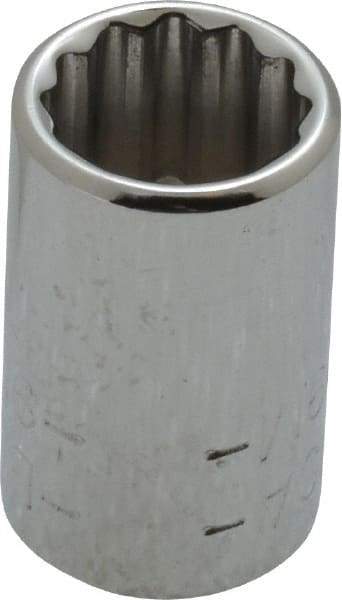 Blackhawk by Proto - 1/4" Drive, Standard Hand Socket - 12 Points, 7/8" OAL, Chrome Finish - A1 Tooling