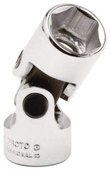 Proto - 1/2" Drive, Standard Hand Socket - 6 Points, 2-9/16" OAL, Chrome Vanadium, Chrome Finish - A1 Tooling