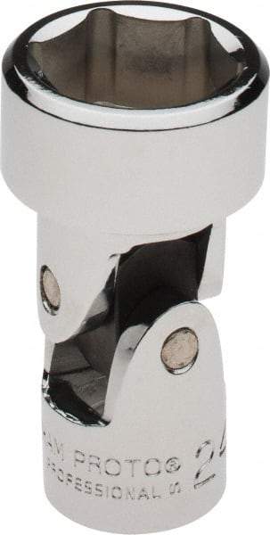 Proto - 1/2" Drive, Standard Hand Socket - 6 Points, 2-9/16" OAL, Chrome Vanadium, Chrome Finish - A1 Tooling