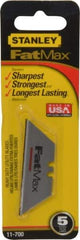 Stanley - 5 Piece High Carbon Steel Utility Knife Blade - 2-7/16" OAL, 0.024" Blade Thickness - A1 Tooling