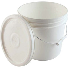 Dynalon Labware - 1 6-Piece 2 Gal 9.291" High, High-Density Polyethylene Round White Single Pail - A1 Tooling