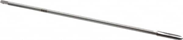 Hertel - #8-32 UNC 3 Flute H3 Bright Finish High Speed Steel Hand Extension Tap - Plug Chamfer, 6" OAL, 2B Class of Fit - Exact Industrial Supply