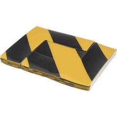 NMC - Black & White Striped Vinyl Die Cut Shape Angles - 2" Wide x 0.02" Thick, General Traffic - A1 Tooling