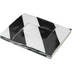 NMC - Black & White Striped Vinyl Die Cut Shape Angles - 2" Wide x 0.02" Thick, General Traffic - A1 Tooling