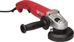 Milwaukee Tool - 4-1/2" Wheel Diam, 11,000 RPM, Corded Angle & Disc Grinder - 5/8-11 Spindle, 120 Volts, 11 Amps - A1 Tooling