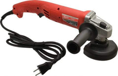 Milwaukee Tool - 4-1/2" Wheel Diam, 11,000 RPM, Corded Angle & Disc Grinder - 5/8-11 Spindle, 120 Volts, 11 Amps - A1 Tooling