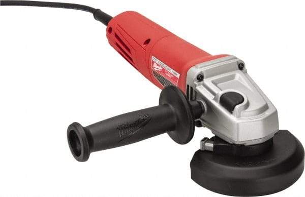 Milwaukee Tool - 4-1/2" Wheel Diam, 11,000 RPM, Corded Angle & Disc Grinder - 5/8-11 Spindle, 120 Volts, 11 Amps - A1 Tooling