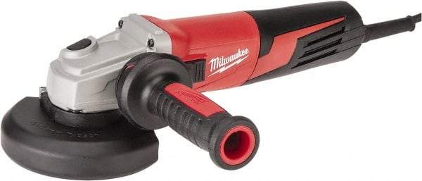 Milwaukee Tool - 5" Wheel Diam, 11,000 RPM, Corded Angle & Disc Grinder - 5/8-11 Spindle, 120 Volts, 13 Amps - A1 Tooling