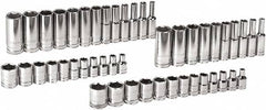 GearWrench - 47 Piece 1/4" Drive Chrome Finish Deep Well Socket Set - 6 Points, 5/32" to 9/16" (4mm to 15mm) Range, Inch/Metric Measurement Standard - A1 Tooling