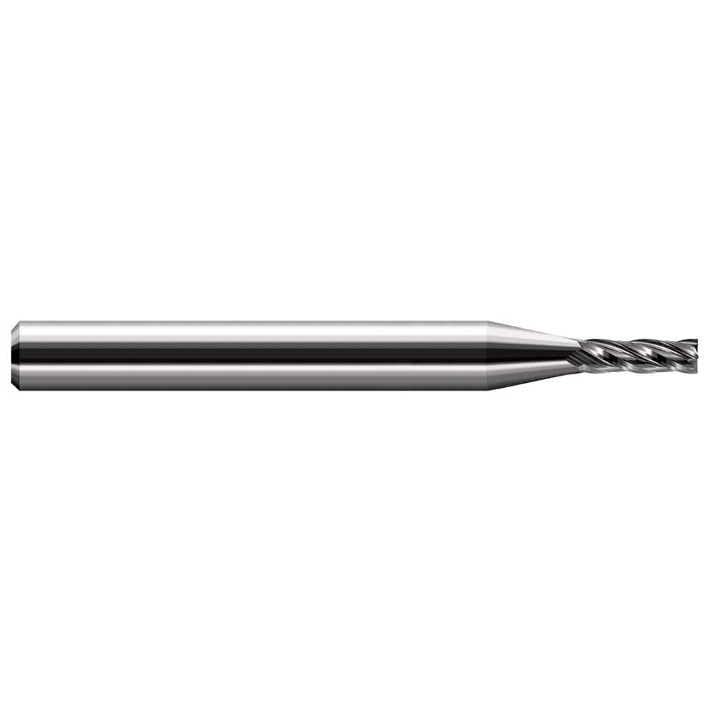 Harvey Tool - Square End Mills; Mill Diameter (Decimal Inch): 0.0460 ; Length of Cut (mm): 3.5000 ; Length of Cut (Decimal Inch): 0.1380 ; Material: Solid Carbide ; Finish/Coating: Uncoated ; Shank Diameter (Inch): 1/8 - Exact Industrial Supply