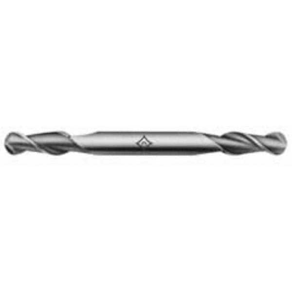 Cleveland - 3/32" Diam, 9/32" LOC, 2 Flute High Speed Steel Ball End Mill - A1 Tooling