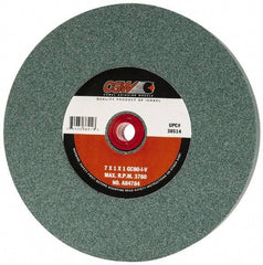 Camel Grinding Wheels - 80 Grit Silicon Carbide Bench & Pedestal Grinding Wheel - 7" Diam x 1" Hole x 1" Thick, 3760 Max RPM, I Hardness, Medium Grade , Vitrified Bond - A1 Tooling