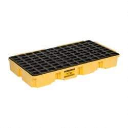 Eagle - 30 Gal Sump, 5,000 Lb Capacity, 2 Drum, Polyethylene Platform - 51-1/2" Long x 26-1/4" Wide x 6-1/2" High - A1 Tooling