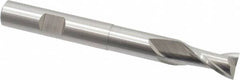 Cleveland - 3/8", 3/4" LOC, 3/8" Shank Diam, 3-5/16" OAL, 2 Flute, High Speed Steel Square End Mill - Single End, Uncoated, Spiral Flute, 30° Helix, Centercutting, Right Hand Cut, Right Hand Flute, Series HGN-2 - A1 Tooling