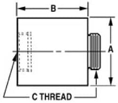 Criterion - 2 Inch Outside Shank Diameter, 7/8-20 Inside, Boring Head Shank Extension - 4 Inch Projection, 2 Inch Nose Diameter - Exact Industrial Supply