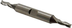 Cleveland - 3/16", 1/2" LOC, 3/8" Shank Diam, 3-1/4" OAL, 3 Flute, High Speed Steel Square End Mill - Double End, Uncoated, Spiral Flute, 30° Helix, Centercutting, Right Hand Cut, Right Hand Flute, Series HD-3 - A1 Tooling