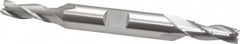 Cleveland - 1/4", 5/8" LOC, 3/8" Shank Diam, 3-3/8" OAL, 3 Flute, High Speed Steel Square End Mill - Double End, Uncoated, Spiral Flute, 30° Helix, Centercutting, Right Hand Cut, Right Hand Flute, Series HD-3 - A1 Tooling