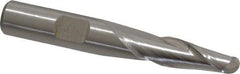 Cleveland - 5/16" Diam, 3/4" LOC, 2 Flute Cobalt Ball End Mill - Uncoated, Single End, 2-1/2" OAL, 3/8" Shank Diam, Spiral Flute - A1 Tooling