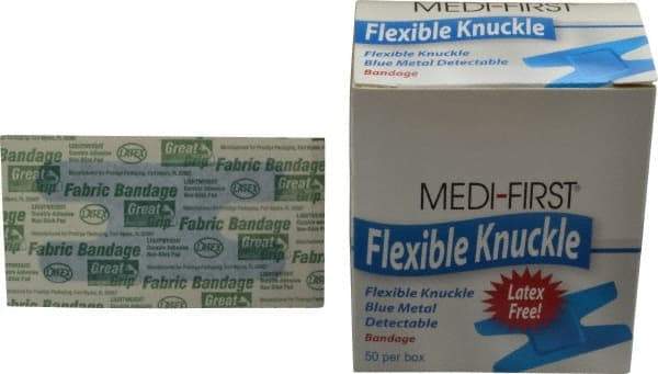 Medique - 3" Long x 1" Wide, Knuckle Bandage Self-Adhesive Bandage - Blue, Woven Fabric Bandage, Metal Detectable - A1 Tooling