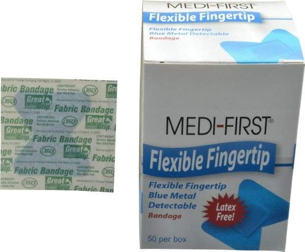 Medique - Fingertip Bandage Self-Adhesive Bandage - Blue, Woven Fabric Bandage, Metal Detectable - A1 Tooling