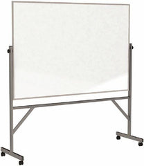 Ghent - 78" High x 77" Wide Reversible Dry Erase Board - Porcelain, 20" Deep, Includes Eraser & 4 Markers - A1 Tooling