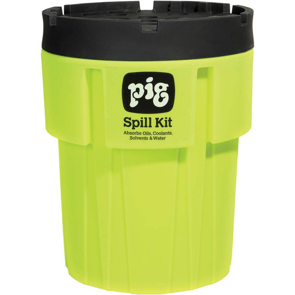 Spill Kits; Kit Type: Universal Spill Kit; Container Type: Drum; Absorption Capacity: 60 gal; Color: Hi-Vis Green; Portable: No; Capacity per Kit (Gal.): 60 gal