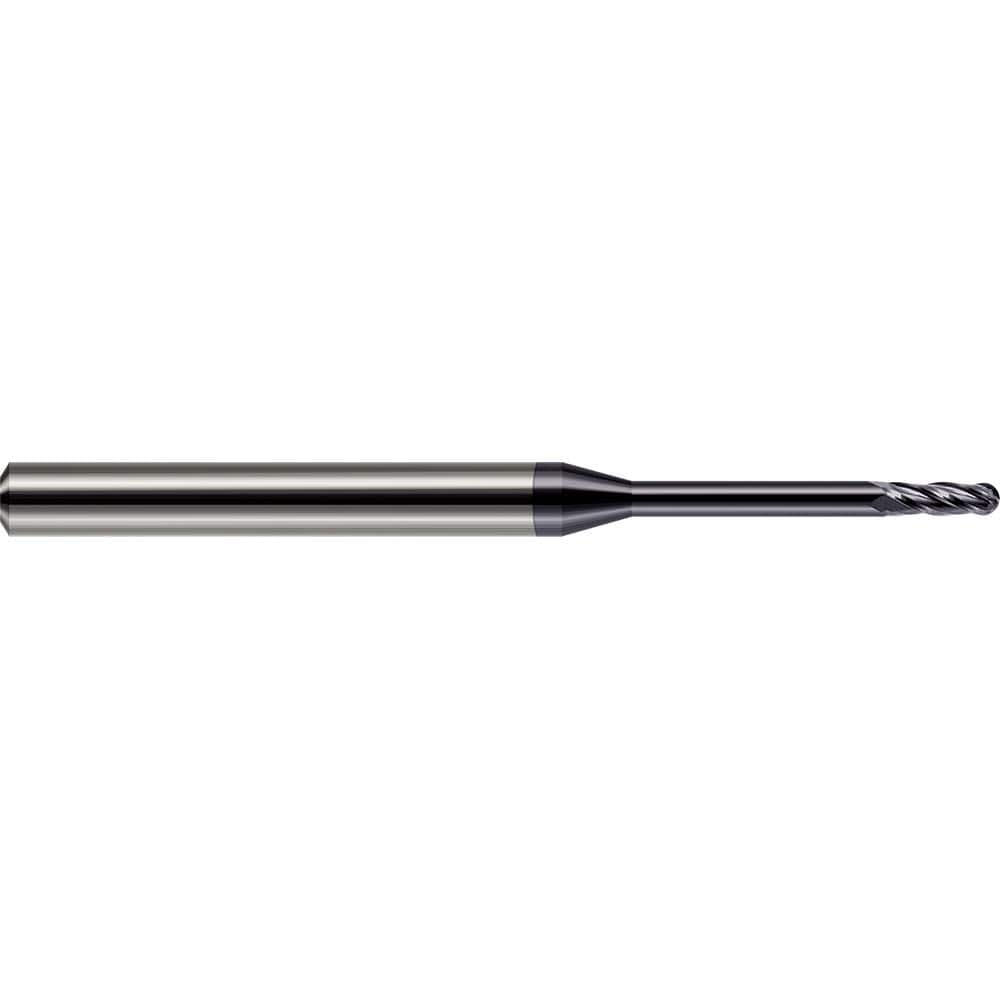 Harvey Tool - Ball End Mills; Mill Diameter (Inch): 5/64 ; Mill Diameter (Decimal Inch): 0.0780 ; Number of Flutes: 4 ; Length of Cut (Inch): 15/64 ; Length of Cut (Decimal Inch): 0.2340 ; Material: Solid Carbide - Exact Industrial Supply