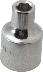 Proto - 3/8" Drive, Standard Hand Socket - 6 Points, 1-3/32" OAL, Alloy Steel, Chrome Finish - A1 Tooling