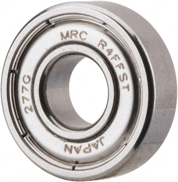 SKF - 1/4" Bore Diam, 5/8" OD, Double Shield Deep Groove Radial Ball Bearing - 0.196" Wide, 1 Row, Round Bore, 139 Lb Static Capacity, 266 Lb Dynamic Capacity - A1 Tooling