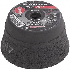 WALTER Surface Technologies - 4" Diam, Surface Grinding Wheel - Aluminum Oxide/Silicon Carbide Blend, Type 11, 9,100 Max RPM, Resinoid Bond - A1 Tooling